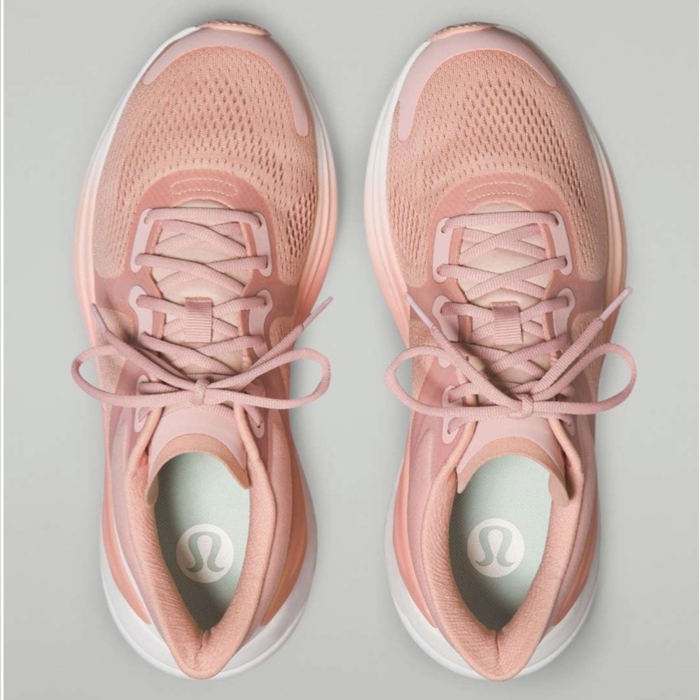 lululemon athletica Peach Pink Mesh Running Sneakers
